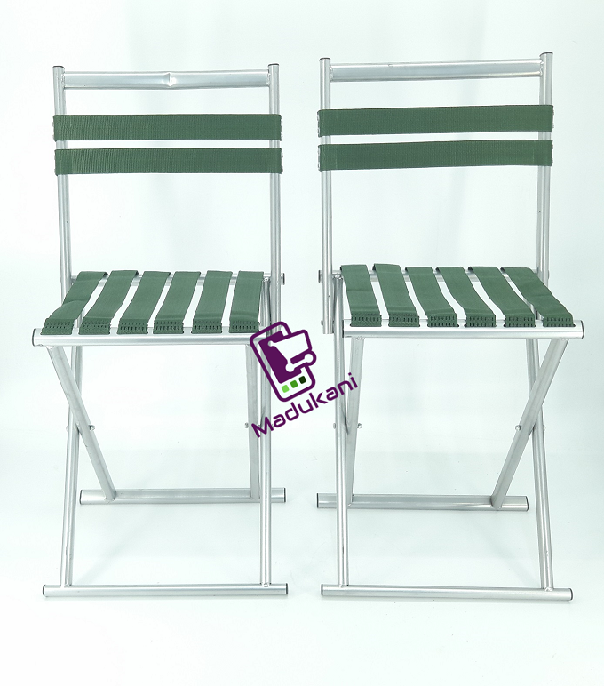 2PCS Extra Strong Foldable Aluminium and Nylon Canvas Camping Chair